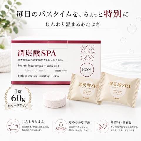 【潤炭酸SPA BS 】　(60g 10錠入り）