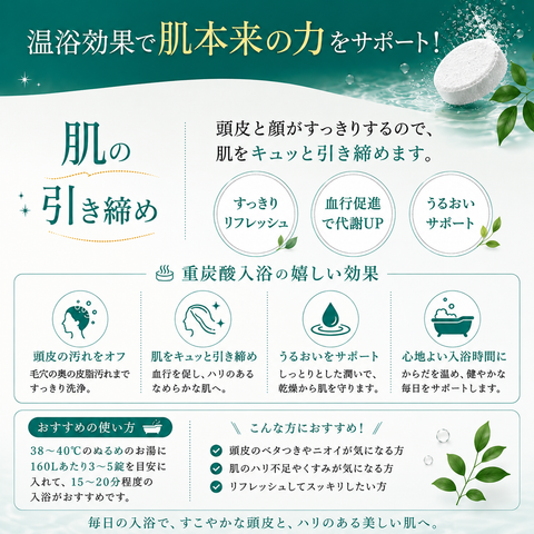 【重炭酸SPA】30錠入り / 1錠(16g) 入浴剤タブレット